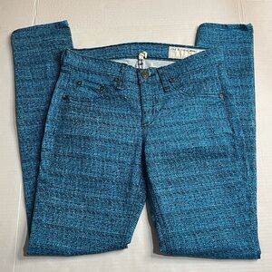 Rag & Bone Legging Skinny Jeans Women's Size 26 Blue Tweed Print Pants City USA